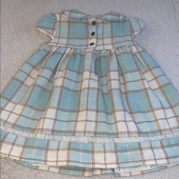 Tommy Bahama Flannel Dress in Blue and White Plaid 12M EUC - Picture 10 of 12